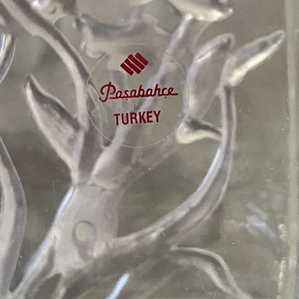 Pasabahce Turkish Floral‎ Glass Vase